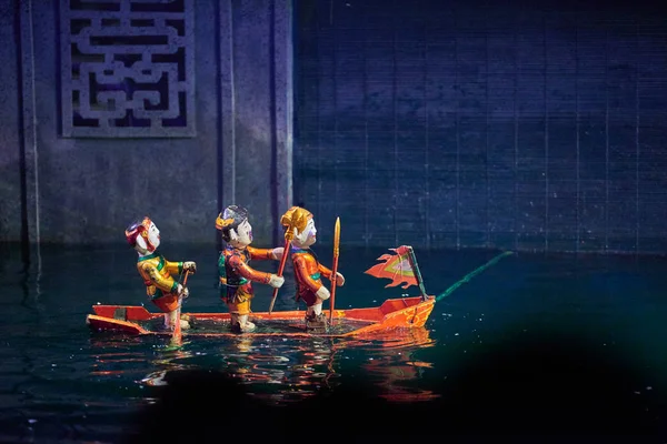 Traditional Vietnamese water puppet show in Hanoi, Vietnam.