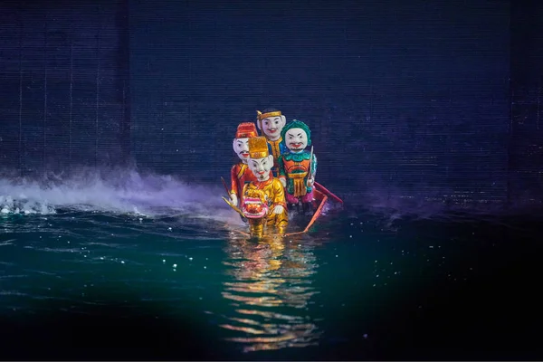 Traditional Vietnamese water puppet show in Hanoi, Vietnam.