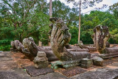Siem Reap, Kamboçya - 13 Aralık 2014: Budist Tapınağı Angkor thom karmaşık, Angkor Wat Archaeological Park içinde Siem Reap, Kamboçya UNESCO Dünya Miras Listesi