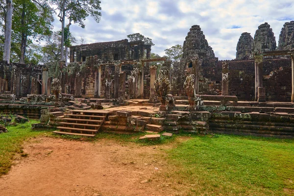 Bayon Prasat Bayon Khmer Ναό Angkor Thom Είναι Δημοφιλές Τουριστικό — Φωτογραφία Αρχείου