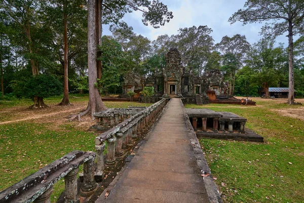 Temple Bouddhiste Dans Complexe Angkor Thom Parc Archéologique Angkor Wat — Photo