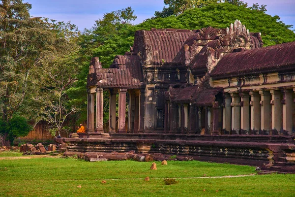 Siem Reap Kamboçya Aralık 2014 Buddhist Rahipler Angkor Wat Karmaşık — Stok fotoğraf