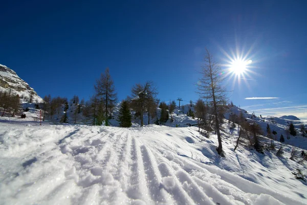 Panoramatické Krajiny Dolomiti Mountain Madonna Campiglio Itálie — Stock fotografie