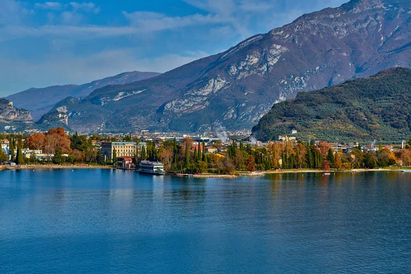 Riva Del Garda Lago Garda Itália Novembro 2018 Vista Belo — Fotografia de Stock