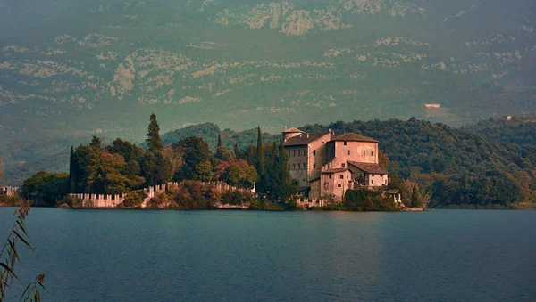 Castello Medievale Toblino Calavino Trentino Alto Adige Italy Toblino Vista — Foto Stock