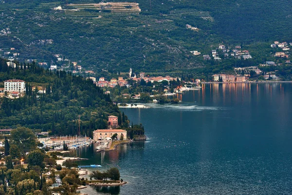 Vue Sur Magnifique Lac Garde Riva Del Garda Ville Lac — Photo