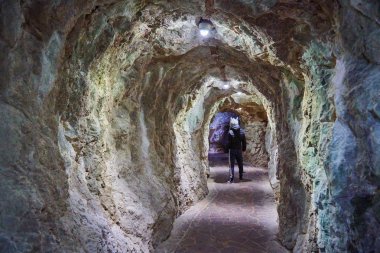 Şelale Varone mağara Garda Gölü, Varone, Trentino Alto Adige, İtalya gorge görünümünü yakın park