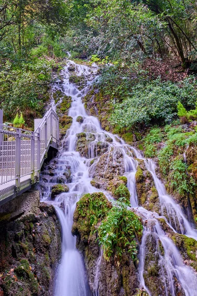 Wodospad Varone Cave Park Pobliżu Jeziora Garda Widok Wąwóz Varone — Zdjęcie stockowe