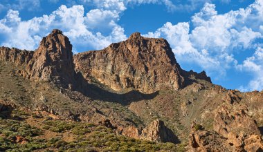 Mount Teide, volkan Teide, yatay ve lav sahne Teide Milli Parkı'nda-Tenerife, Kanarya Adaları