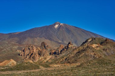 Mount Teide, volkan Teide, yatay ve lav sahne Teide Milli Parkı'nda-Tenerife, Kanarya Adaları