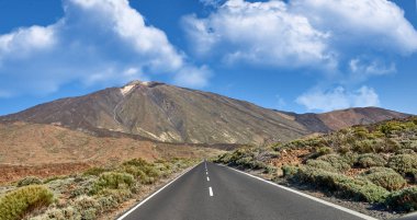 Mount Teide, volkan Teide, yatay ve lav sahne Teide Milli Parkı'nda-Tenerife, Kanarya Adaları