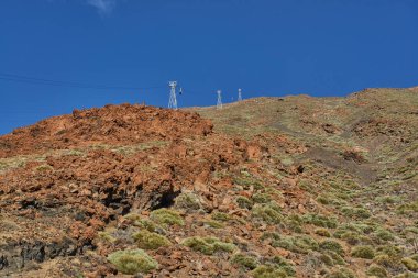 Mount Teide, volkan Teide, yatay ve lav sahne Teide Milli Parkı'nda-Tenerife, Kanarya Adaları