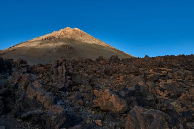 Mount Teide, volkan Teide, yatay ve lav sahne Teide Milli Parkı'nda-Tenerife, Kanarya Adaları