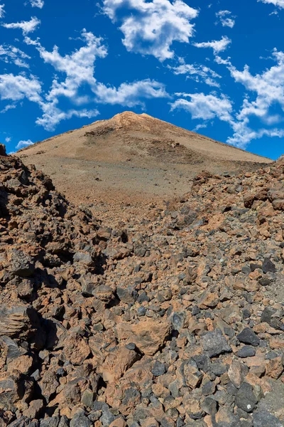 Landskap Med Berget Teide Vulkanen Teide Och Lava Landskapet Nationalparken — Stockfoto