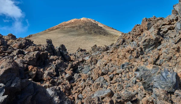 Landskap Med Berget Teide Vulkanen Teide Och Lava Landskapet Nationalparken — Stockfoto