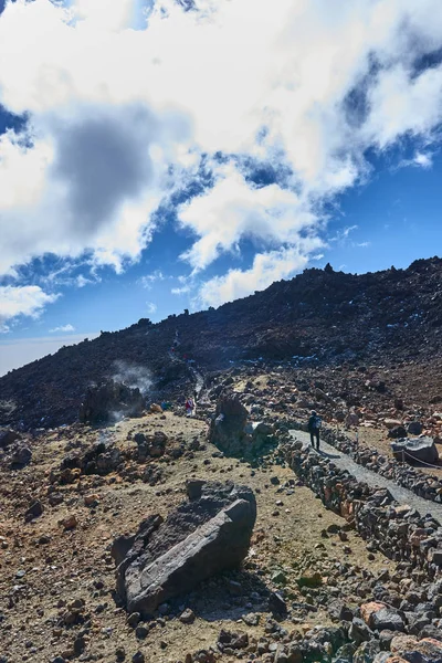 Landskap Med Berget Teide Vulkanen Teide Och Lava Landskapet Nationalparken — Stockfoto