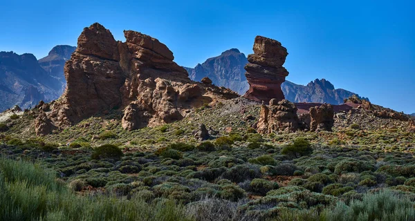 Volcán Teide Paisajes Lava Parque Nacional Del Teide Paisaje Volcánico — Foto de Stock