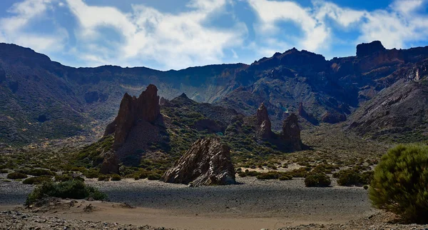 Volcán Teide Paisajes Lava Parque Nacional Del Teide Paisaje Volcánico — Foto de Stock