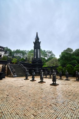 Thien Dinh Sarayı. Hue, Vietnam için İmparator Khai Dinh Türbesi. UNESCO Dünya Miras Listesi