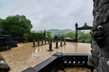 Thien Dinh Sarayı. Hue, Vietnam için İmparator Khai Dinh Türbesi. UNESCO Dünya Miras Listesi