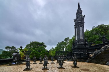 Thien Dinh Sarayı. Hue, Vietnam için İmparator Khai Dinh Türbesi. UNESCO Dünya Miras Listesi