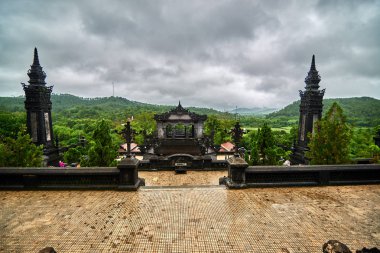 Thien Dinh Sarayı. Hue, Vietnam için İmparator Khai Dinh Türbesi. UNESCO Dünya Miras Listesi