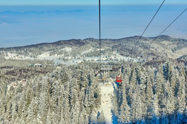 Dağ kayak merkezi, Romanya, Transilvanya, Brasov, Brüksel Brasov, Postavarul Dağları