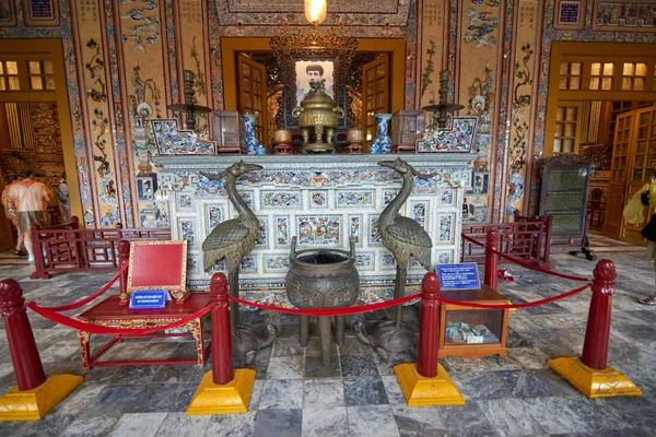 Hue Vietnã Dezembro 2014 Thien Dinh Palace Túmulo Imperador Khai — Fotografia de Stock