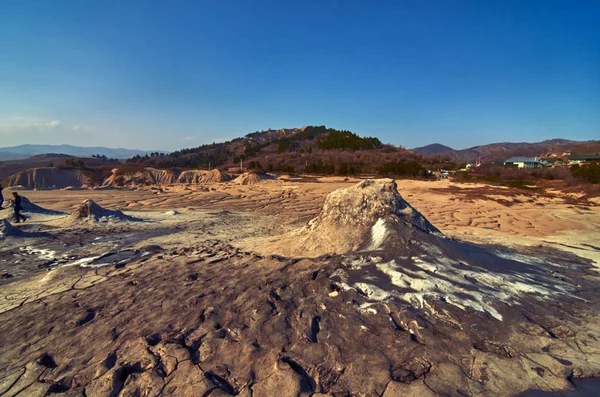 Sunrise Muddy Volcanoes National Reservation Romania Berca Buzau Vulcanii Noroiosi — Stock Photo, Image