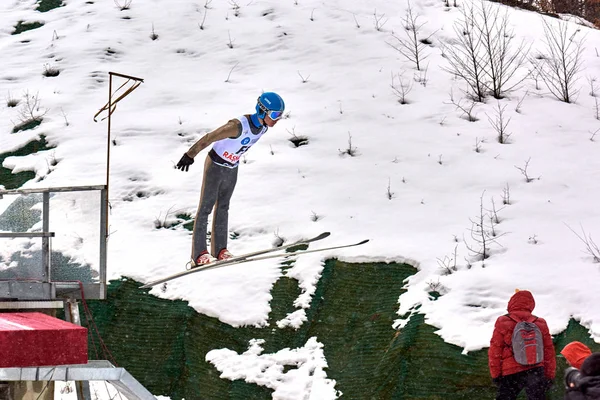 Merkezine Romanya Mart 2018 Bayanlar Fis Dünya Kupası Kayak Atlama — Stok fotoğraf