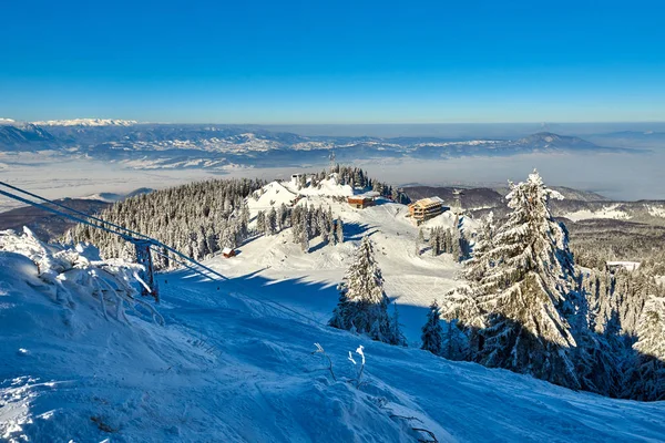 Horské Lyžařské Středisko Rumunsko Transylvánie Brasov Poiana Brasov Postavarul Mountains — Stock fotografie
