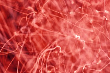 Kırmızı Bokeh arka ışık plan ve doku, bulanık renkli bokeh soyut odaklanmamış arka planda, renkli ışık, uzun pozlama hareket ışıklar