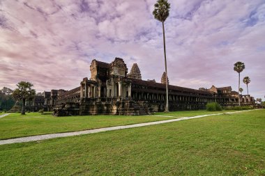 Angkor Wat görünümünü gündoğumu, Arkeoloji Parkı Siem Reap, Kamboçya UNESCO Dünya Miras Listesi '
