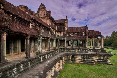 Angkor Wat görünümünü gündoğumu, Arkeoloji Parkı Siem Reap, Kamboçya UNESCO Dünya Miras Listesi '