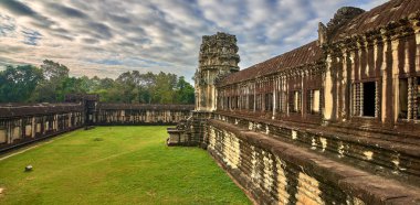 Angkor Wat görünümünü gündoğumu, Arkeoloji Parkı Siem Reap, Kamboçya UNESCO Dünya Miras Listesi '