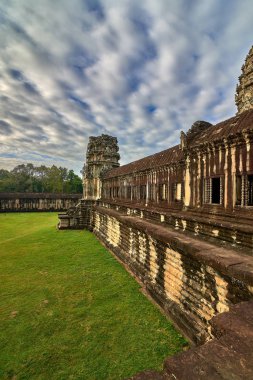 Angkor Wat görünümünü gündoğumu, Arkeoloji Parkı Siem Reap, Kamboçya UNESCO Dünya Miras Listesi '