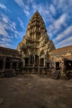 Angkor Wat görünümünü gündoğumu, Arkeoloji Parkı Siem Reap, Kamboçya UNESCO Dünya Miras Listesi '