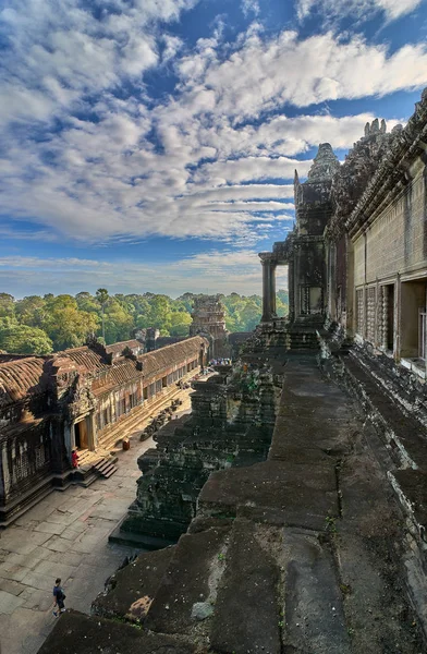 Angkor Wat görünümünü gündoğumu, Arkeoloji Parkı Siem Reap, Kamboçya UNESCO Dünya Miras Listesi '
