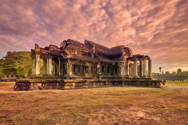 Vista Angkor Wat Amanecer Parque Arqueológico Siem Reap Camboya Patrimonio — Foto de Stock