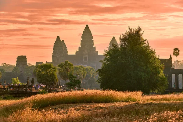 Siem Reap Cambodia Dicembre 2014 Veduta Angkor Wat All Alba — Foto Stock