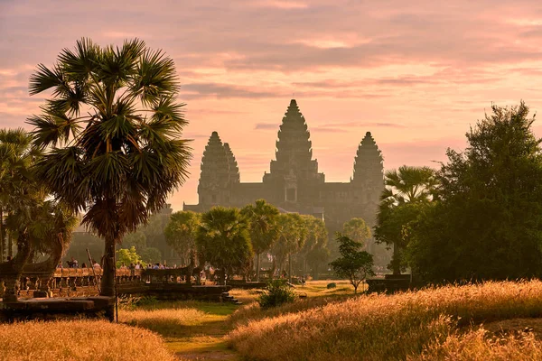 Siem Reap Cambodia Dicembre 2014 Veduta Angkor Wat All Alba — Foto Stock