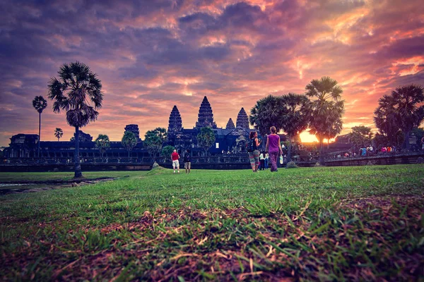 Siem Reap Cambodia Dicembre 2014 Veduta Del Complesso Angkor Wat — Foto Stock