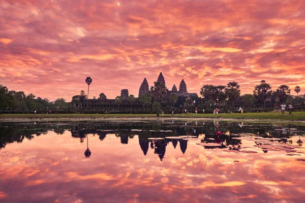 Siem Reap Cambodia Dicembre 2014 Veduta Angkor Wat All Alba — Foto Stock