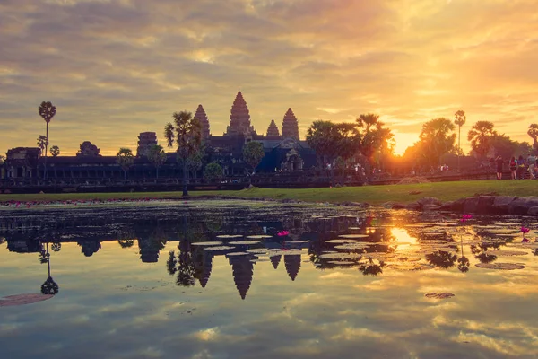 Перегляд Ангкор Ват Сходом Сонця Археологічний Парк Сієм Ріп Камбоджі — стокове фото