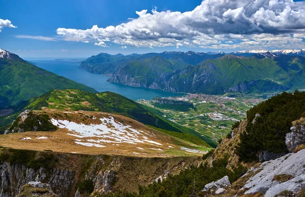 Παραπάνω Άποψη Από Monte Stivo Του Arco Riva Νάγκο Torbole — Φωτογραφία Αρχείου