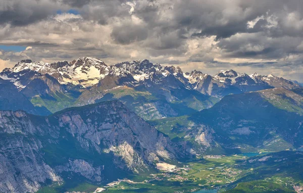 View Monte Stivo Arco Riva Nago Torbole Lake Garda Italy — Stock Photo, Image