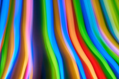 Renkli bokeh soyut odaklanmamış arka plan, renk bokeh arka plan ve doku, bulanık, şerit çizgileri uzun pozlama ile renk ve ışık hareketli