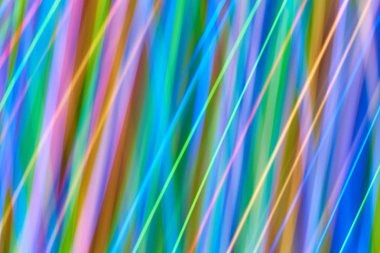 Renkli bokeh soyut odaklanmamış arka plan, renk bokeh arka plan ve doku, bulanık, şerit çizgileri uzun pozlama ile renk ve ışık hareketli