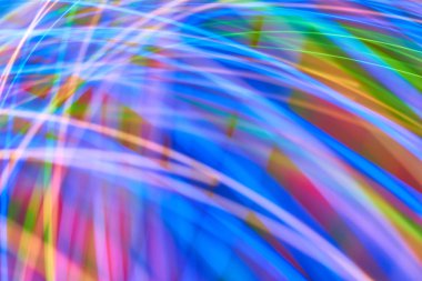 Renkli bokeh soyut odaklanmamış arka plan, renk bokeh arka plan ve doku, bulanık, şerit çizgileri uzun pozlama ile renk ve ışık hareketli