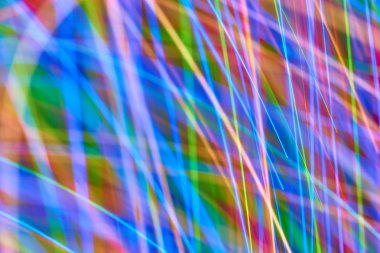 Renkli bokeh soyut odaklanmamış arka plan, renk bokeh arka plan ve doku, bulanık, şerit çizgileri uzun pozlama ile renk ve ışık hareketli